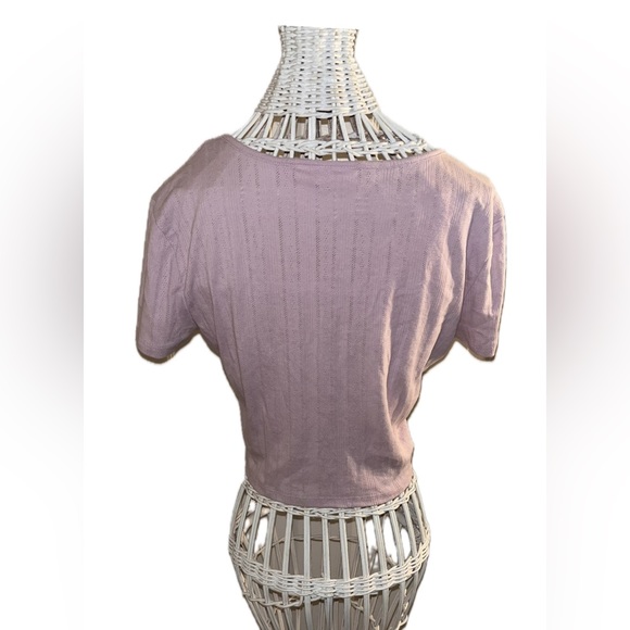 SO Light Purple V Neck Blouse - Picture 5 of 5